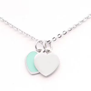 Collar colgante de diseñador para mujer Corazón Collares clásicos de lujo Acero inoxidable Chapado en oro de 18 quilates Oro rosa Plata Joyería de tenis Cumpleaños Regalo del día de San Valentín