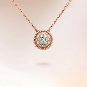 Collier pendentif de créateur Sweet Love Vanca Jade Collier de collier de perles avec diamant kaléidoscope petit collier de taille épais plaqué avec de l'or rose insl