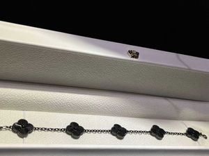 Designer hanger ketting Sweet Love Vanca Jade zwarte laser klaver ketting 5-bloemen armband Craft Secl