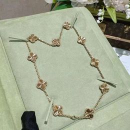 Designer kettingen met hanger voor dames Elegant 4/Four High Edition Four Leaf Grass Ten Flower Laser met dubbelzijdig Lucky V Gold Plating K Premium Feel