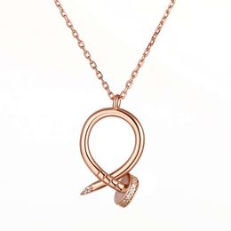 Ontwerper hanger kettingen Rose Gold Sterling zilveren hangkraagketen Fashion Card S925 Silver Necklace Dames Valentijnsdag Geschenkontwerper Bracelet
