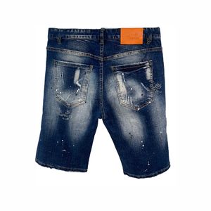 Designer geperforeerde denim shorts l merk denim shorts verontruste casual shorts l letter strand strand shorts blauw slanke fit denim shorts