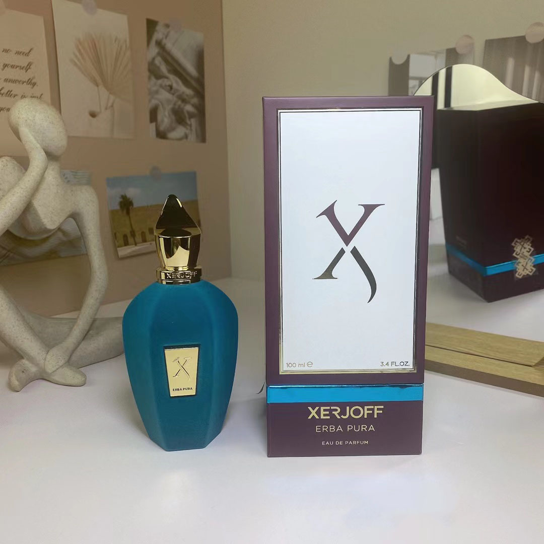 Perfume de diseñador XERJOFF ERBA PURA 100 ml Eau De Parfum 3.4 oz EDP Hombres Mujeres Colonia spray buen olor mucho tiempo dejando spray corporal de alta calidad envío rápido