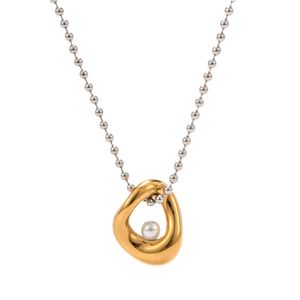 Collier pendentif personnalisé de créateur pour les femmes plaquées en argent en or 18 carats et perles placées en couleur.Pendentif personnalisé pour les cadeaux de fête et de banquet
