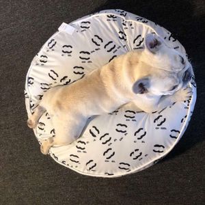 Designer Pet Cat Corgi's Schnauzer Dog Round Nest Coussin amovible et lavable toutes saisons Universel