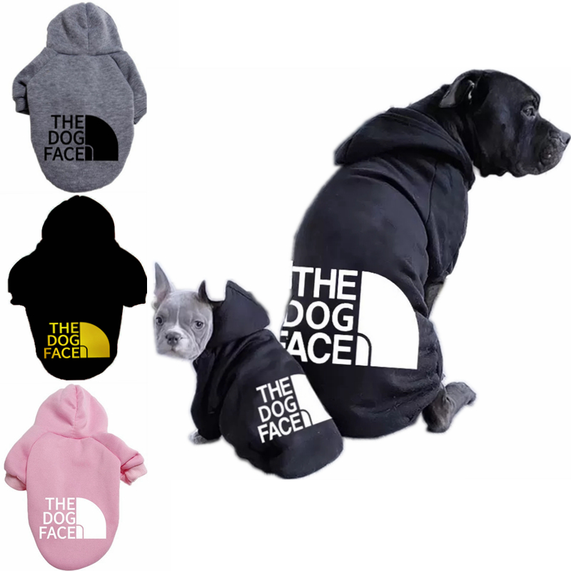 Tasarımcı Pet Giyim Triko Köpek Giyim Four Seasons Orta ve Büyük Köpekler Hoodie Doggy Yüz Labrador Fransız Bulldog Ceket Giyim 20 Renk Toptan 6XL A146