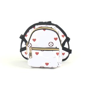 Designer Pet Exchevent Backpack Brown Classic Logo Love Pattern Print Dog Leuke kleine rugzak verstelbare hondentas