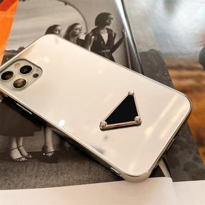 Designer telefoonhoes 2023 spiegel herfstpreventie voor iPhone 14 Pro Max 13 Pro 12Pro 11 14Plus XSMax XS X 7P 8 Triangle Phone Shell