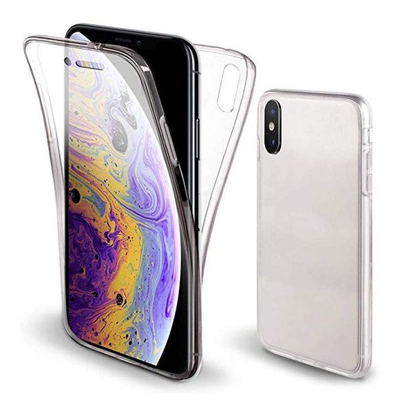 Coque de téléphone transparente de protection complète à 360 degrés pour iphone 12 tpupetpc couverture mobile dure et souple pour huawei samsung xiaomi