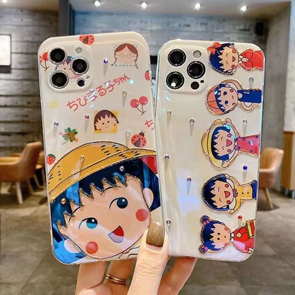 Funda de teléfono de diseñador Cartoon Sailor Maruko Adecuado para iPhone 11 12 13 Pro max XR XSMAX All-Pack Funda de silicona blanda Anti-caída 7 8 plus