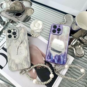 Designer Phone Case Diamond Mirror lettres iPhone 14 13 12 Pro 11 14 + Étui souple Étui de téléphone résistant aux chutes