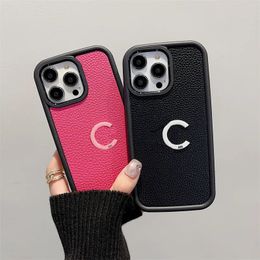 Coque de téléphone design pour IPhone, étui ajusté en cuir avec lettres à la mode pour IPhone 14 Promax 13 Pro Max 12 11 15Promax