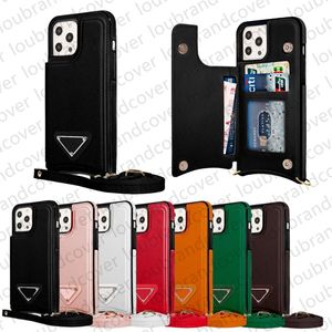 Étui de téléphone design Triangle inversé P Étuis de téléphone portefeuille pour iPhone 15 Pro Max 14 13 12 11 Xs XR 8 Plus Coque arrière avec porte-carte lanière Poche queue de poisson Couverture mobile