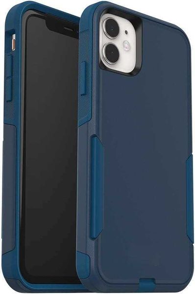 Étui de téléphone design IPhone 11 Commuter Series Case BESPOKE WAY BLAZER BLEU STORMY SEAS BLEU Slim Tough Pocket convivial avec protection de port