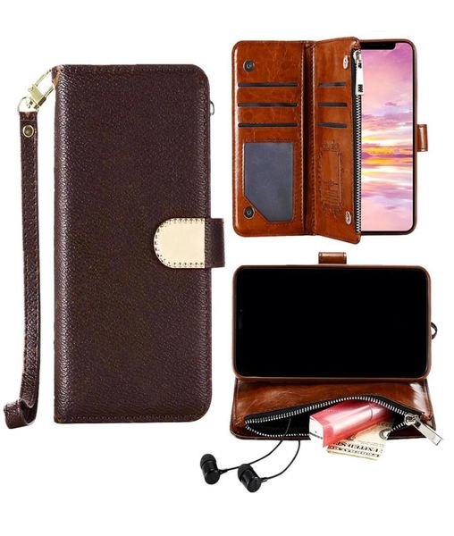 Étuis de téléphone design Flip Wallet Porte-carte pour iPhone 14 14pro Max Case 12 Pro 11 Max 8 Plus Zipper Coin Purse Cuir Shockproo6891670