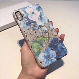 iPhone 14 11 Pro Max Designer telefoonhoesjes voor Apple 15 13 12 XR XS 8 7 Plus luxe PU lederen bloemenprint Mobiele cel Bumper Back Covers Fundas de Lujo Para Celulares 99