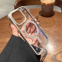 Designer telefoonhoesjes voor iPhone 15 14 Pro Max 11 12 13 X XS Luxe deksel Ultradunne PC Matte Case Precisie Hole Ice Mist Skin Feelt Magnetische zuigschelpen