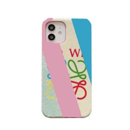 Cas de téléphone de concepteur pour iPhone 15 15pro 14 14pro 14Plus 13 13pro 12 Pro Max Luxury Couleur Princement Modèle Couverture de téléphone avec Samsung S24 Ultra