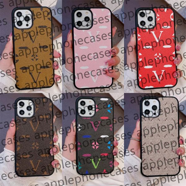 Fundas de teléfono de diseñador para iPhone 15 Pro Max 14 Pro Max 13 Mini 12 11 XR XS Max 7/8 Plus Funda de cuero PU Samsung Galaxy S23 S22 S21 S8 9 10 S20 S9 S10 NOTA 20 10 S21