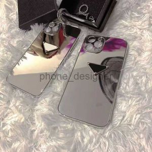 Cas de téléphone de concepteur Miroir Case de surface pour iPhone 14 Pro Max 13 12 11 XS 8 Luxury Shining Lens Mencase PHONASECASE APPORT DE COUVERTURE HH2662
