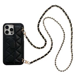 Étui à bandoulière pour téléphone portable, mini sac de téléphone de mode adapté à l'iPhone 15 Pro Max 12 13 14 Plus Cover C porte-cartes en cuir