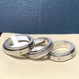 Ontwerper PIAGE Roterende Ring Luxe Top Diamanten Vingerring V Goud Hoge Editie Diamant Gepersonaliseerde Mode Eenvoudige Veelzijdige Paarring Ins Accessoires Sieraden