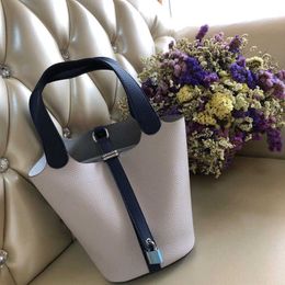 Designer Picotin Lock Bag Nouveau sac de panier de la porte de l'Est de la Corée du Sud, seau à grains de litchi, sac à main polyvalent picotin pour femmes, marée mère N06W