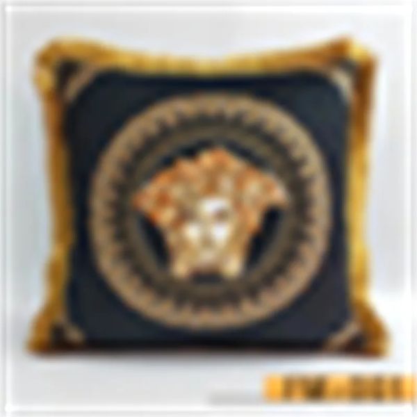 Coussins de créateurs Coussin décoratif Coussin de luxe Mode Vintage Tissu de velours Coussin à pompons Coussin lombaire décoratif pour la maison Housse de coussin pour canapé et voiture Decor01