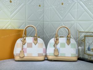 Sac à main de créateur rose vert, rendu sur toile, sac fourre-tout de luxe, sac à bandoulière en cuir, sac à bandoulière à deux mains, pochette à clés, double fermeture éclair avec serrure LY