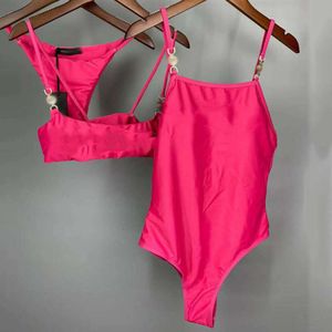 Designer Pink Swimsuit Dames Split Bikini One Piece badkleding voor vrouwen buiten par ggitys kanalen burburress luis louies vittonlies louisslies vuttionly meer