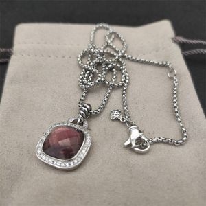 Ontwerper vergulde gouden ketting vrouwen DY liefde ketting mode collana ontwerpers sieraden voor mannen kettingen luxe rode edelsteen kerstcadeau zh143 F4