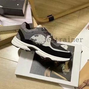 Designer platform Casual schoenen Luxe papa Dubbele trainer Leren dames sneaker Sport gouden run jurk schoen Kalfsleer canvas vintage Stof man Suède schoen 3,20 16