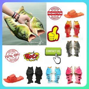 Pantoufles de crevettes de poisson de plate-forme de concepteur Hommes Femme anti-dérapant porter léger respirant coupe basse sandales à semelles super douces plat extérieur pantoufle de plage