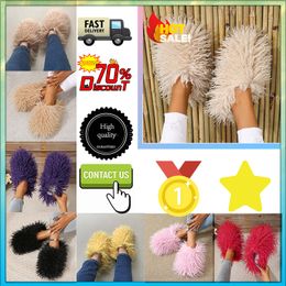 Pantoufles en peluche à plateforme de styliste, chaussures rembourrées en coton pour femmes et hommes, automne et hiver, garde au chaud, résistantes à l'usure, pantoufles d'intérieur en fourrure de laine, Softy 36-49