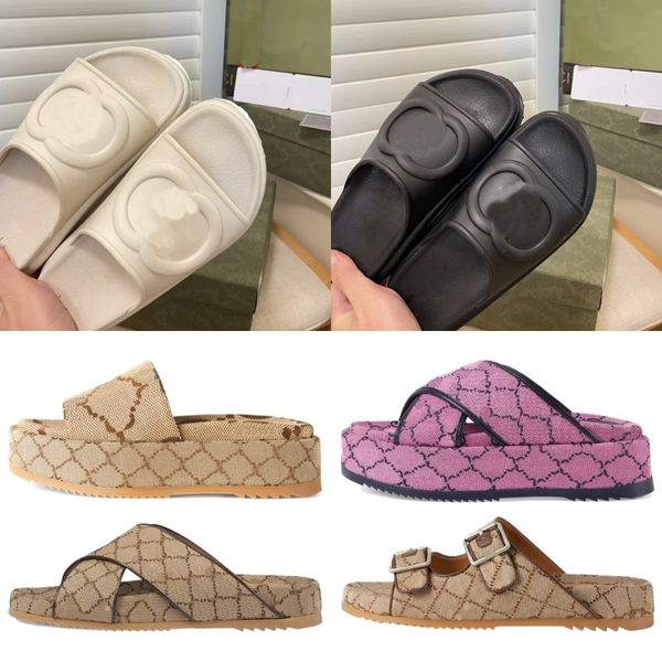 Sandalias de plataforma de diseñador Marca Mujer Sandalias de moda Sandalias de goma de espuma Tamaño 36-45