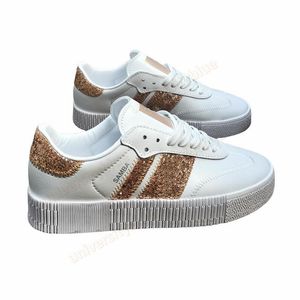 Designer platform schoenen sambasamba xlg rose casual schoenen crème collegiale groene gom pure witte zwarte sport toptrainers sneakers suede lederen plaatvorm