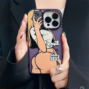 Designer Placing Frosted Phone Bikini Bikini Selfie Girl adapté à l'iPhone 14 13 12 Pro Max 11 14Plus Soft Shell Anti-Fall Phone Case