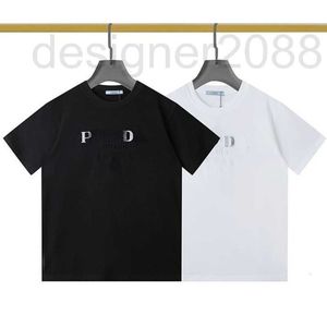 Designer Plus Size Men's Tees Luxury t Shirt 3d Embossed Letter Tops Été Hommes et Femmes Col Rond À Manches Courtes Pull Lâche T-s Polo 2DW6