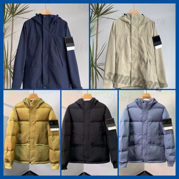 Vestes de poche de créateurs Veste en pierre à manches longues Badges à glissière Hommes Société Manteau décontracté Coupe-vent Broderie Chemises pour hommes Manteaux Stones Island