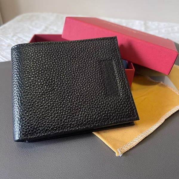 Designer Pocket Wallet Men Luxury Carte Holder femme Coin Purse Purse Top Leather Crossbody Sac Misportation du portefeuille mince est livré avec un sac à main de crédit en boîte