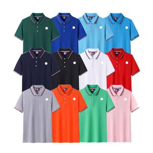 Diseñador camisa de polo hombres polos camisas para mujer insignia bordada bordada de manga corta tops casuales atuendos de verano s-4xl