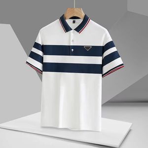 Polo de créateur Polos d'affaires de base pour hommes T-shirt de créateur T-shirt de marque française de mode T-shirt pour hommes Badge de bras brodé Lettre Emblème Polo à manches courtes RTCJ