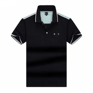 Designer Polo Shirt Heren Polos T-shirt Bosss Fashion Luxury Brand Casual Business Golf T-Shirt Pure Cotton Ademende korte mouwen T Shirts 2024 Summer Top