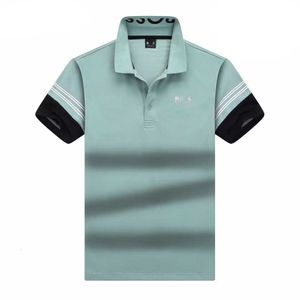 Designer Polo Shirt Heren Polos T-shirt bosss mode luxe merk Casual Business Golf T-shirt Pure katoen Ademen Korte mouwen T Shirts 2024 Zomer Top NNPZ