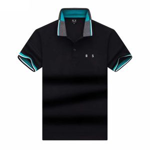 Designer Polo Shirt Heren Polos T-shirt Bosss Fashion Luxury Brand Casual Business Golf T-Shirt Pure Cotton Ademen Korte mouwen T Shirts 2024 Summer Top SQQ5