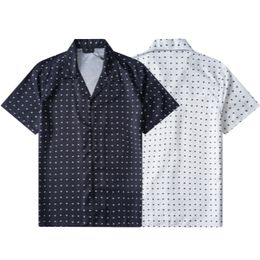 Designer Polo Shirt Modèle Full Print Léopard Vin Verre Imprimer Été Hommes Casual Lâche Hawaii Plage À Manches Courtes Chemise Boutonnée