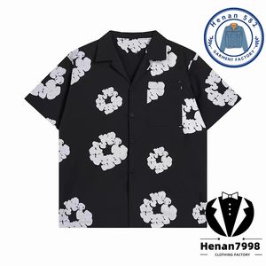 Designer Polo Shirt T Style denim Brangdy Graffiti Print Shirts Kapok Imprimé Summer Casual Wear en gros 2 pièces Discus T2NN