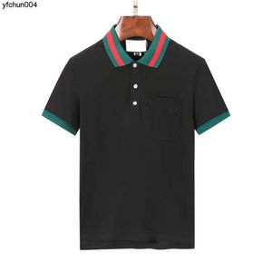 Designer Polo Shirts Mannen Luxe Casual t-shirt Snake Bee Brief Print Borduren Mode High Street Heren Polo Jc68