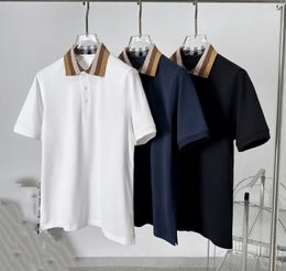 Diseñador Polo Sports Fashion Camiseta Camiseta Casual Golf Men's Summer Polos Camisa de la cuadrícula clásica Bordado Hip Hop Trend Bests Velas Breve Manga corta