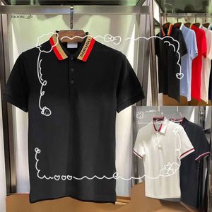 Designer Polo Tshirt Bureberry Mens Polos T-shirt décontracté Hommes Femmes Business Luxur